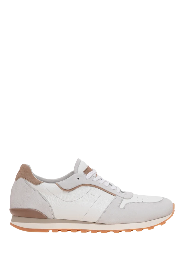 Andrea Ventura men's combination sneakers made of textured suede and matte leather 194152 - photo 1