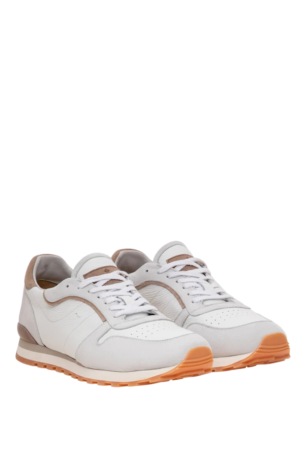 Andrea Ventura men's combination sneakers made of textured suede and matte leather 194152 - photo 3