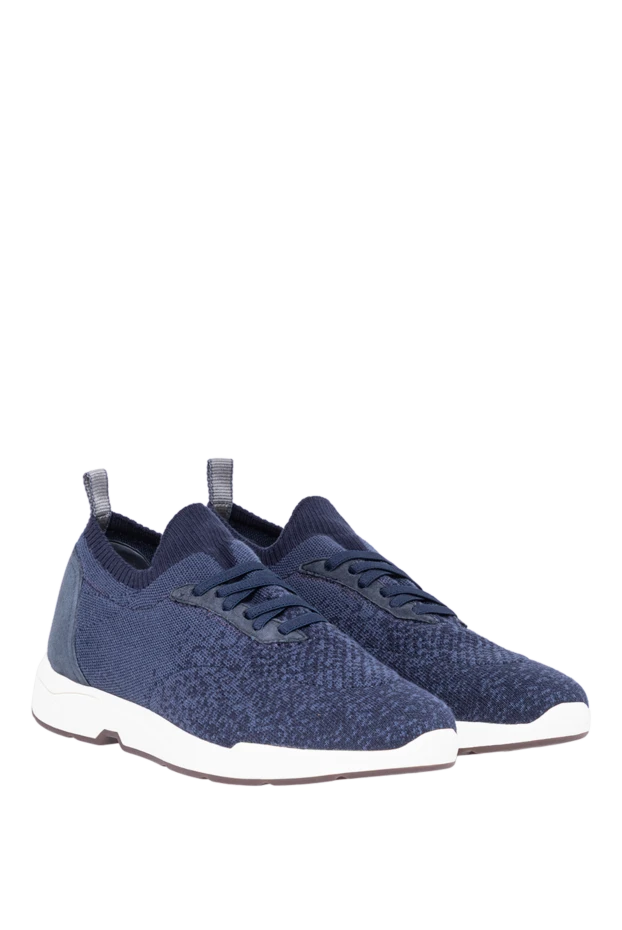 Andrea Ventura blue sock sneakers with melange knit and contrast sole 194158 - photo 3