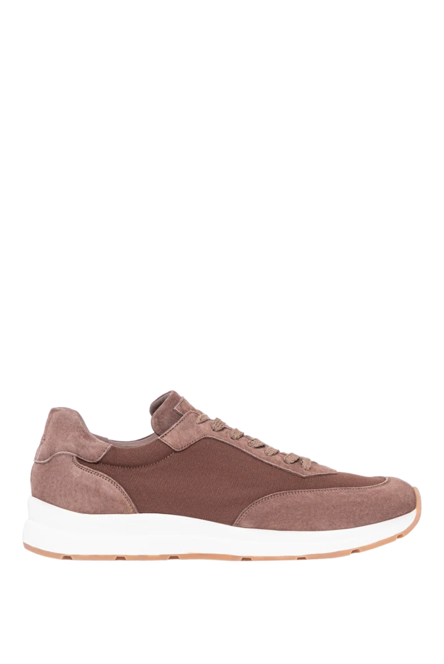 Andrea Ventura men's brown combination sneakers 194159 - photo 1