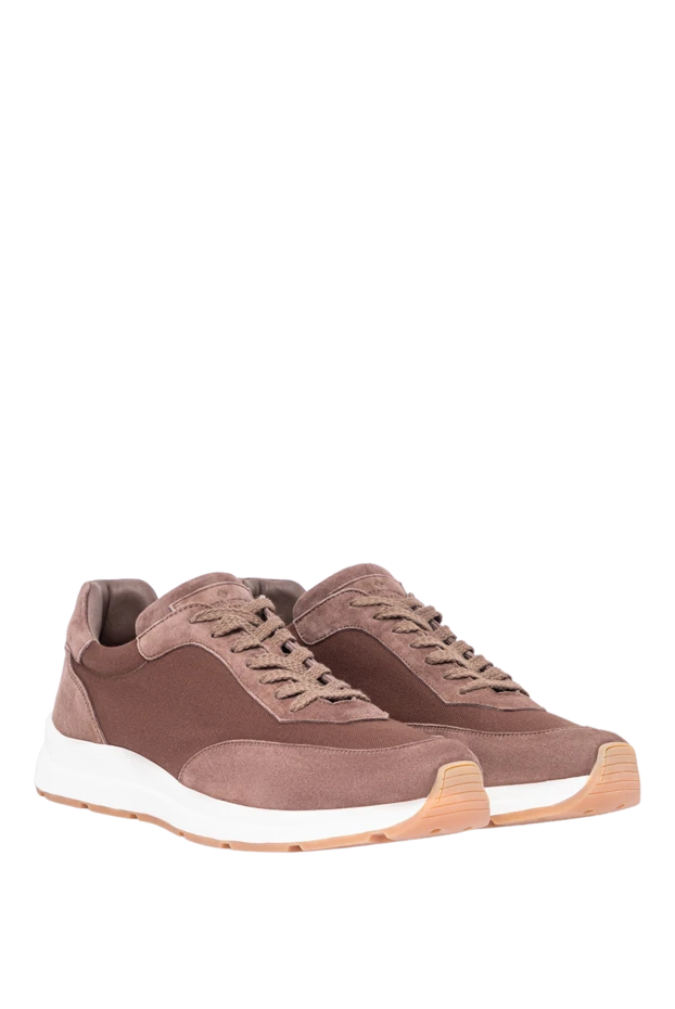 Andrea Ventura men's brown combination sneakers 194159 - photo 3