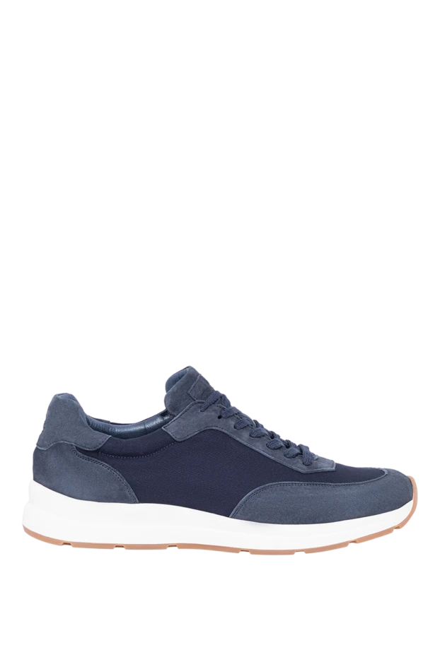 Men's blue combination sneakers - photo 1