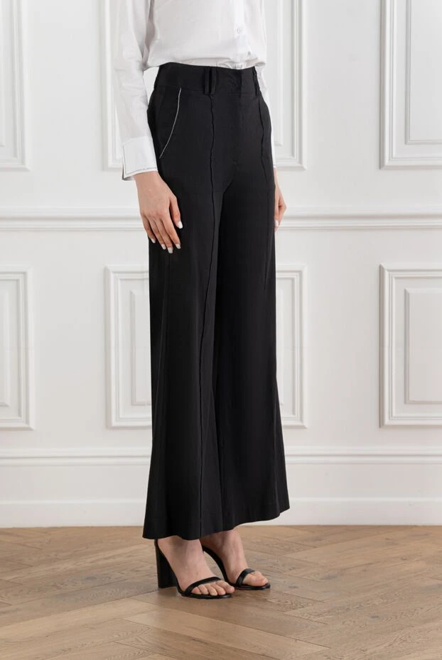 D.Exterior high-waisted, wide-leg palazzo pants 194171 - photo 3