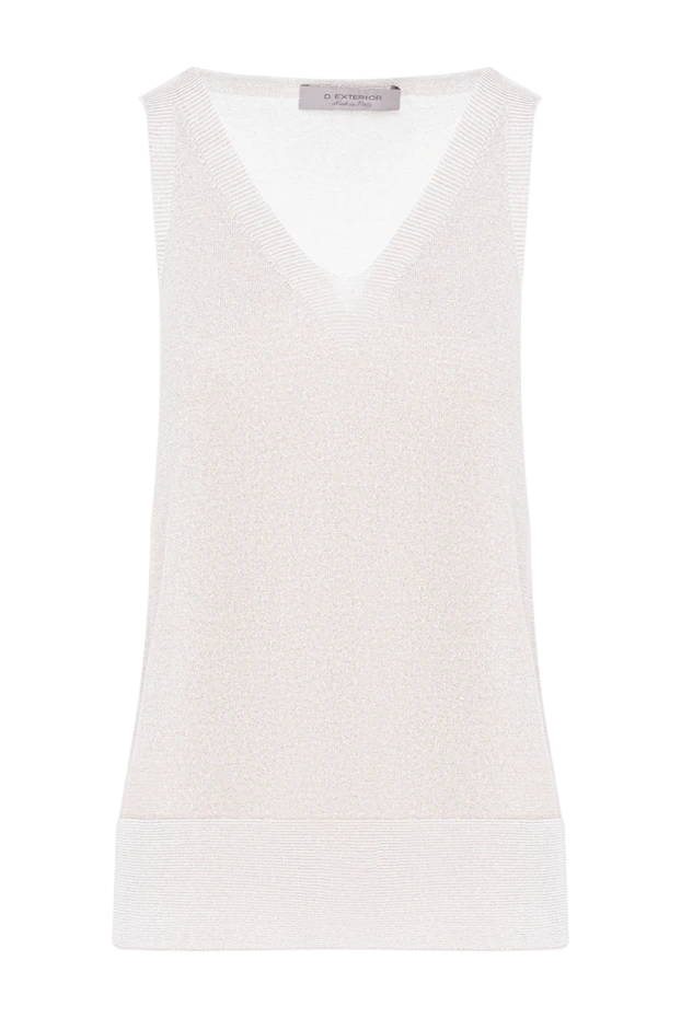 D.Exterior light beige knitted sleeveless top with lurex 194224 - photo 1
