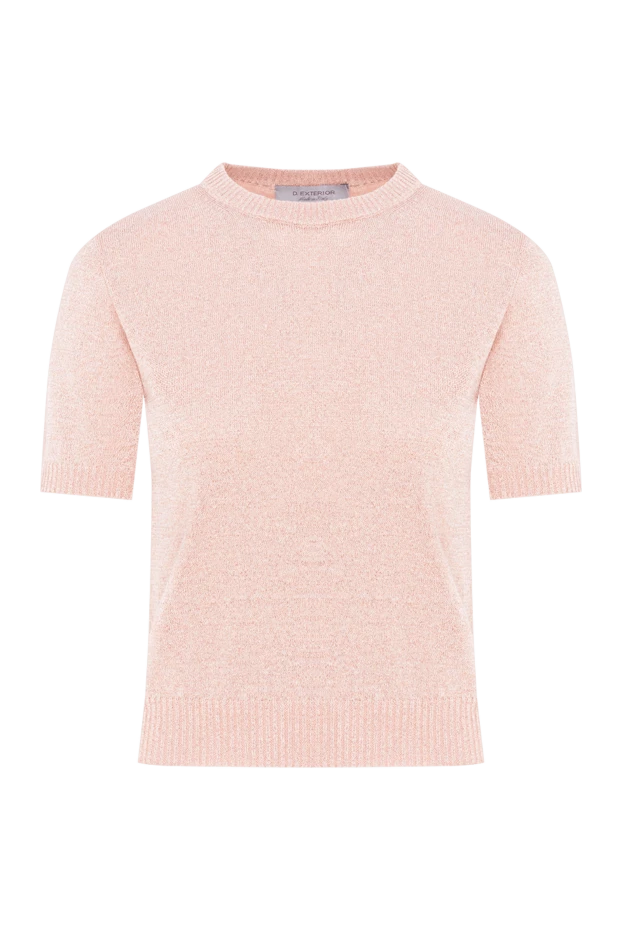 D.Exterior women's knitted top in a delicate powder pink color with short sleeves 194225 - photo 1