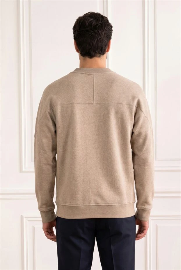 Loro Piana бежевий меланжевий світшот з м'якої високоякісної бавовни 194247 - фото 1
