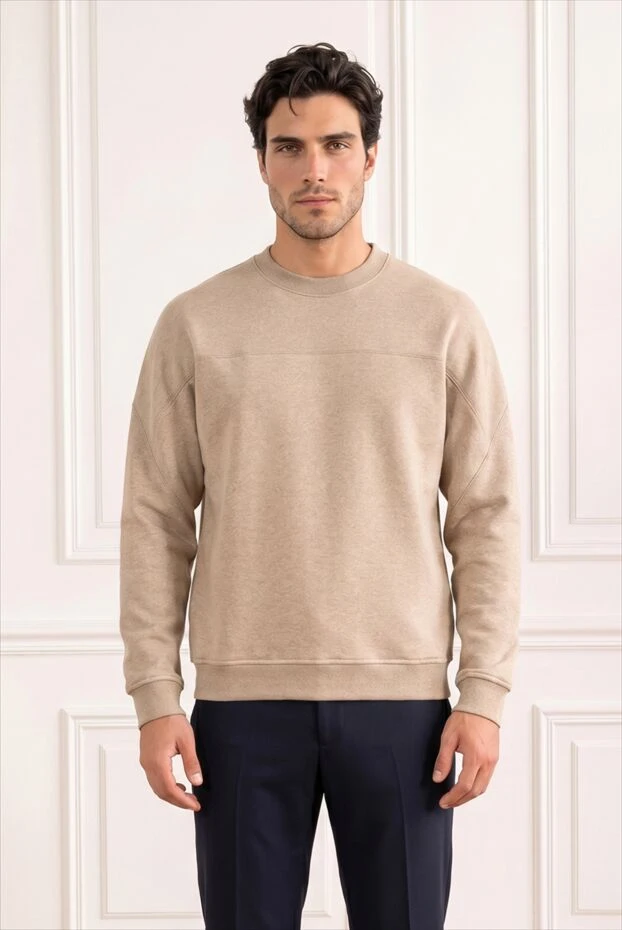 Loro Piana beige melange sweatshirt made of soft, high-quality cotton 194247 - photo 2