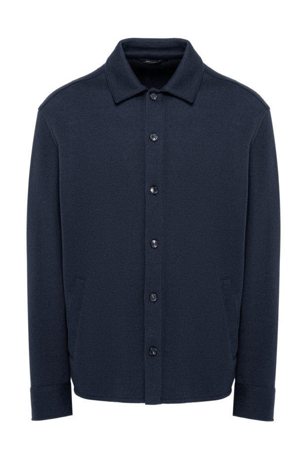 Loro Piana whitney shirt in blue, made of luxurious fleece with silk lining 194248 - photo 1