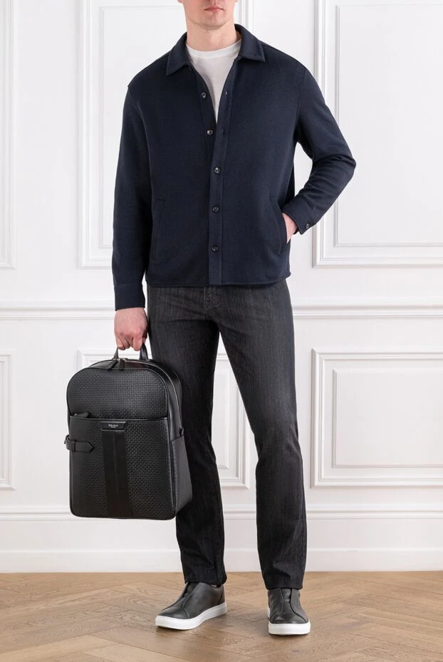 Loro Piana whitney shirt in blue, made of luxurious fleece with silk lining 194248 - photo 2