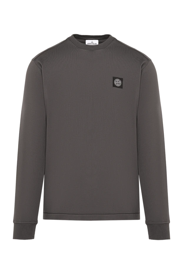 Stone Island dark gray long sleeve shirt with a miniature sewn-on patch 197124 - photo 1