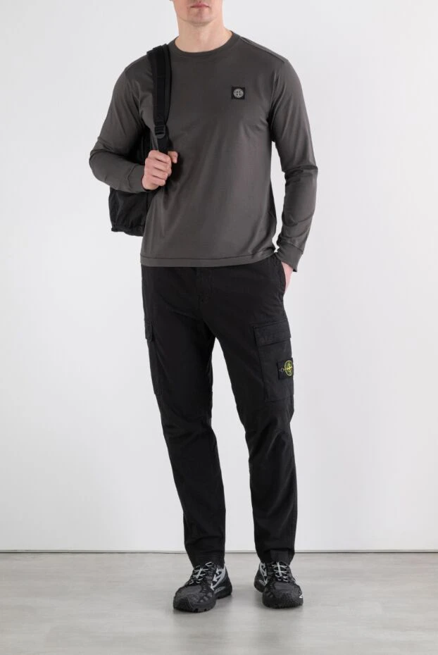 Stone Island dark gray long sleeve shirt with a miniature sewn-on patch 197124 - photo 2