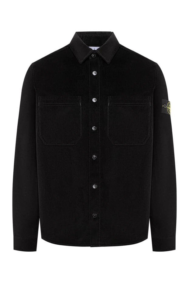 Stone Island straight-cut cotton microcorduroy shirt-jacket with chest pockets 194279 - photo 1