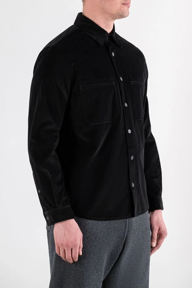 Stone Island straight-cut cotton microcorduroy shirt-jacket with chest pockets 194279 - photo 3