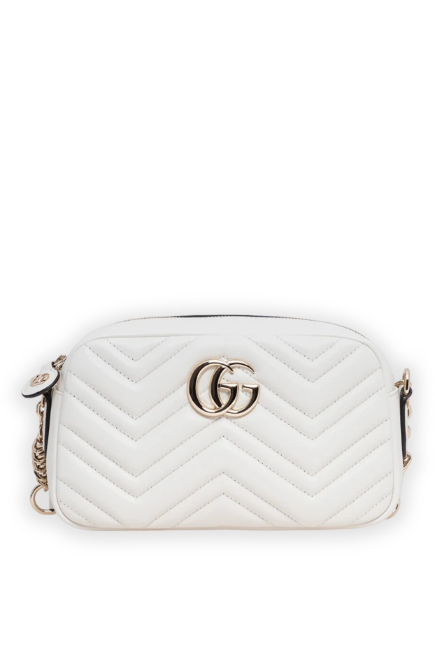 Gucci маленькая сумка gg marmont белого цвета 194290 - фото 1