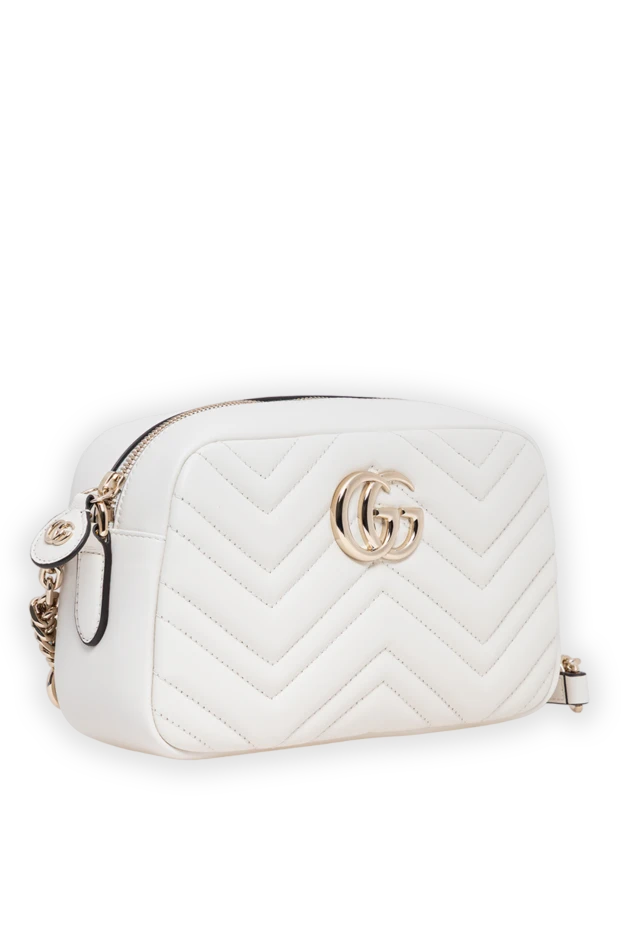 Gucci маленькая сумка gg marmont белого цвета 194290 - фото 3