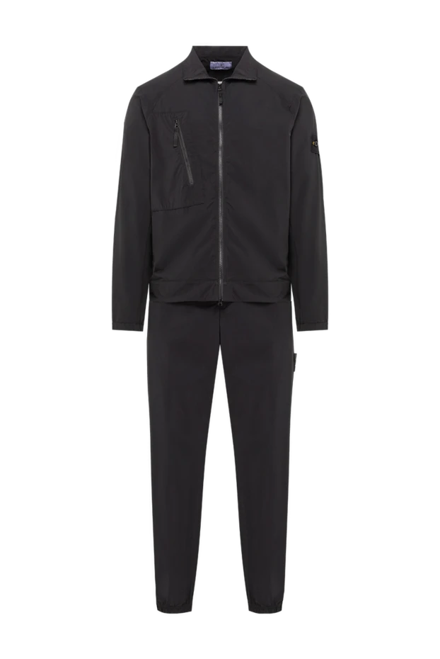 Stone Island black suit made of lightweight fabric with a zip-up jacket 194300 - photo 1