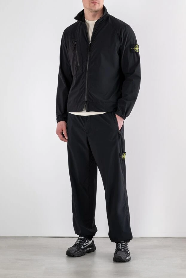 Stone Island черный костюм из легкой ткани с курткой на молнии 194300 - фото 2