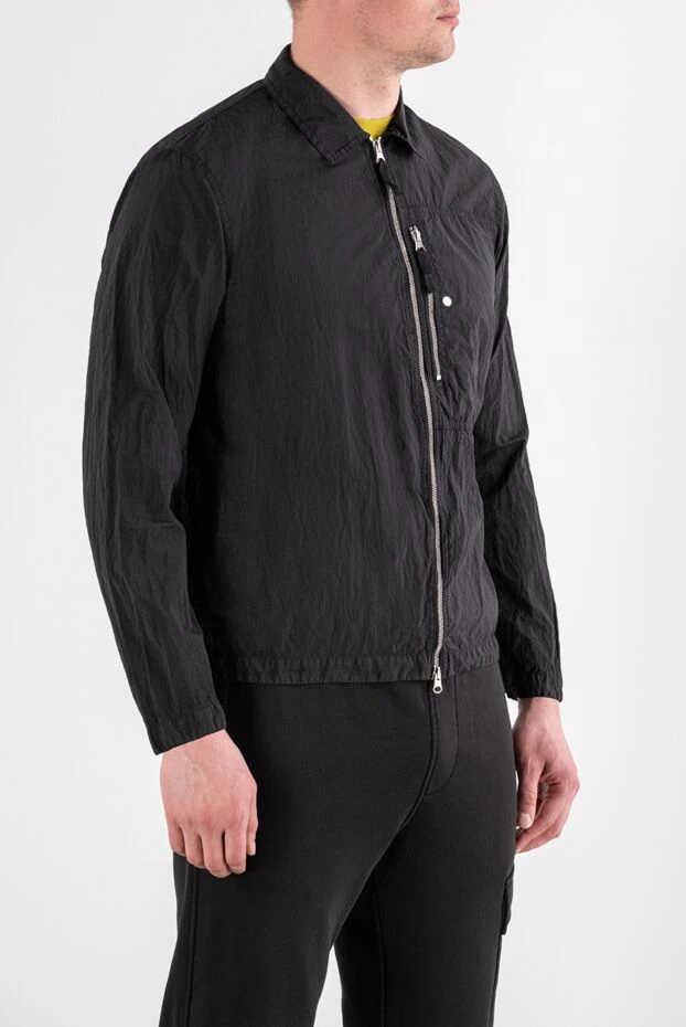 Stone Island черная куртка-овершот из жатого нейлона 194302 - фото 3