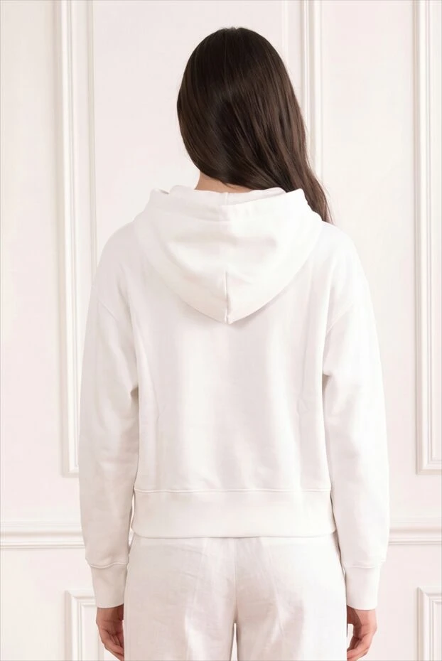 Gucci white cotton hoodie made of brushed cotton jersey with embroidered logo 194314 - photo 2