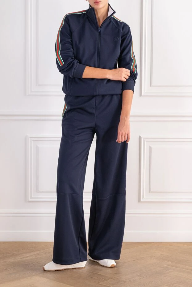 Gucci knitted tracksuit with a zip and a signature web stripe 194317 - photo 3
