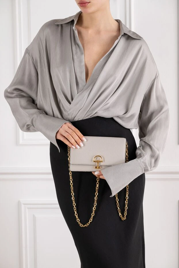 Gucci half horsebit wallet on a white chain 194327 - photo 2