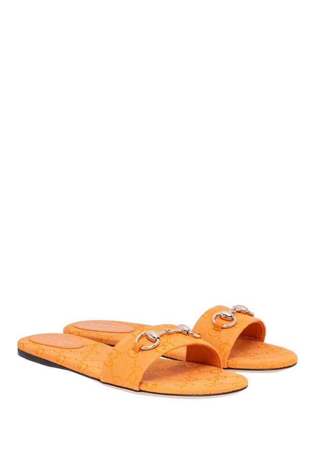 Gucci orange women's sheepskin flip-flops 194346 - photo 3