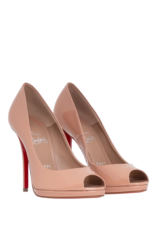 Christian Louboutin туфли-лодочки lady z розового цвета из лакированной телячьей кожи 194348 - фото 3