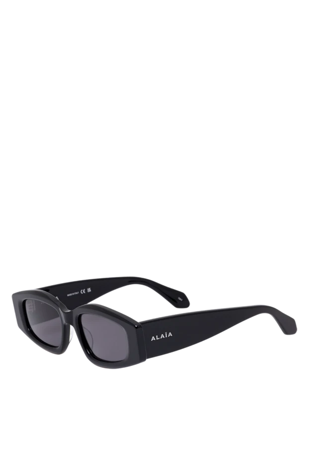 Alaia rectangular sunglasses with faceted corners in black 194352 - photo 3