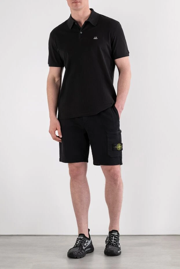 C.P. Company black polo shirt with contrasting logo 194366 - photo 2