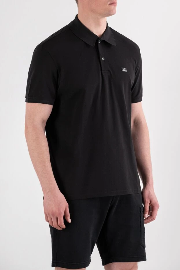 C.P. Company black polo shirt with contrasting logo 194366 - photo 3