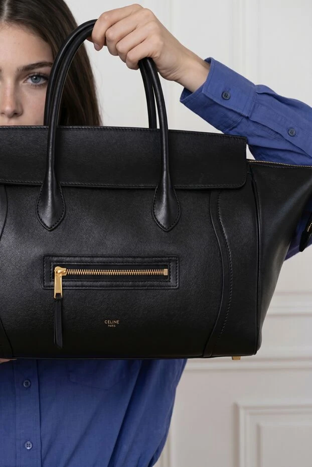 Celine bag made of soft shiny black sheepskin 194382 - photo 1