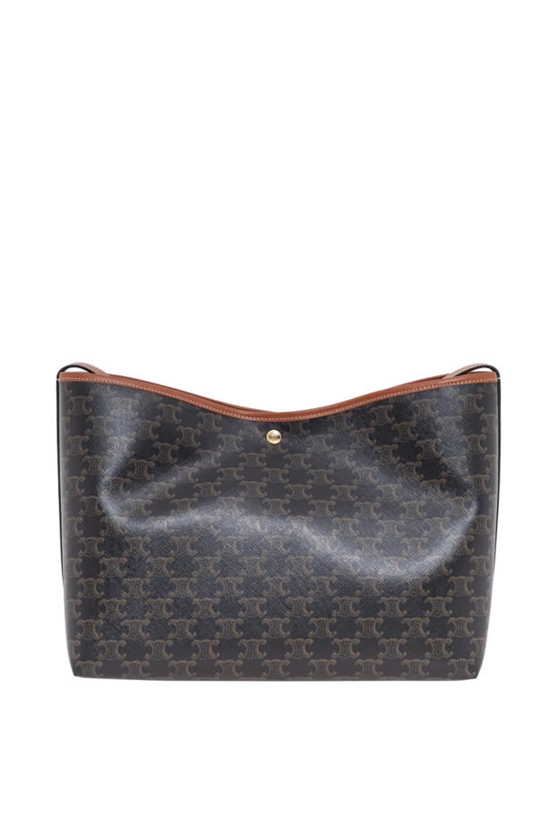 Celine triomphe canvas and calfskin soft shopper bag 194383 - photo 1