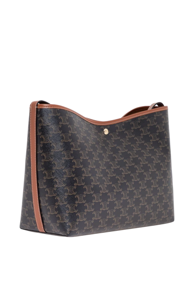 Celine triomphe canvas and calfskin soft shopper bag 194383 - photo 3