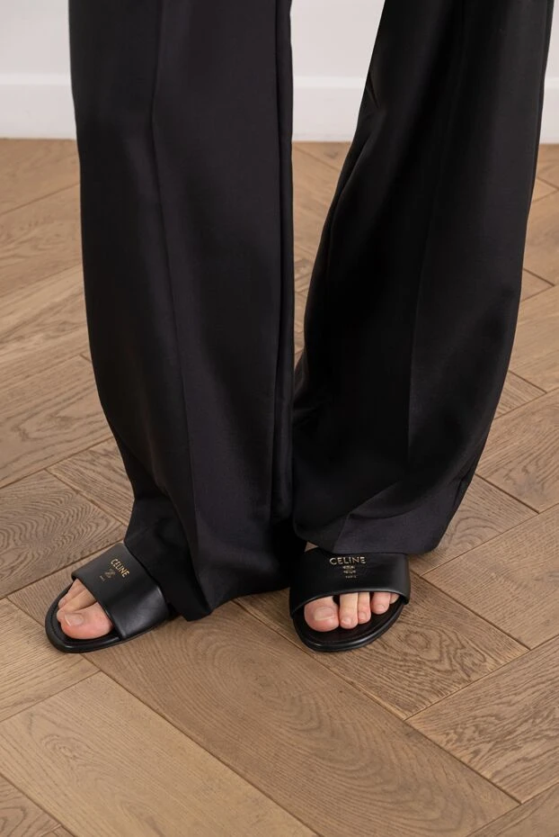 Black women's sheepskin flip-flops - photo 2