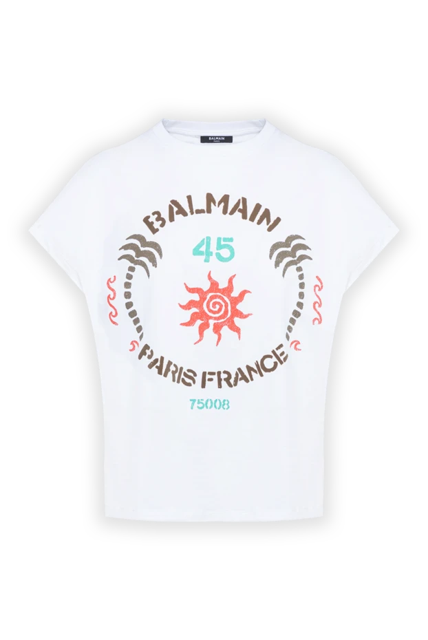 Balmain women's cotton t-shirt with a graphic print in a retro vintage style 194405 - photo 1