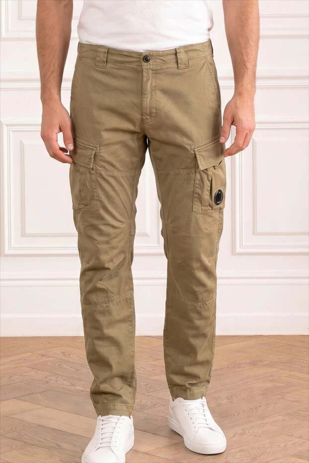 C.P. Company men's tapered cargo pants in sand-colored cotton twill 194474 - photo 2