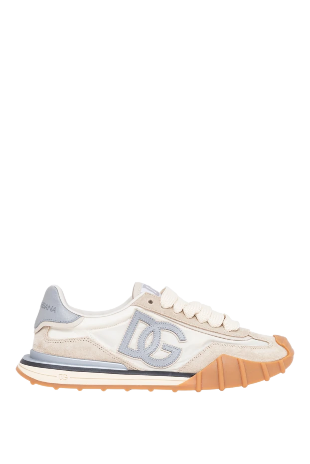 Dolce & Gabbana текстильні кросівки dg athletic бежевого кольору 194499 - фото 1