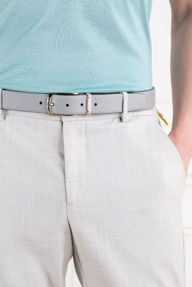 A.Testoni light grey leather belt made of soft calfskin 194512 - photo 2