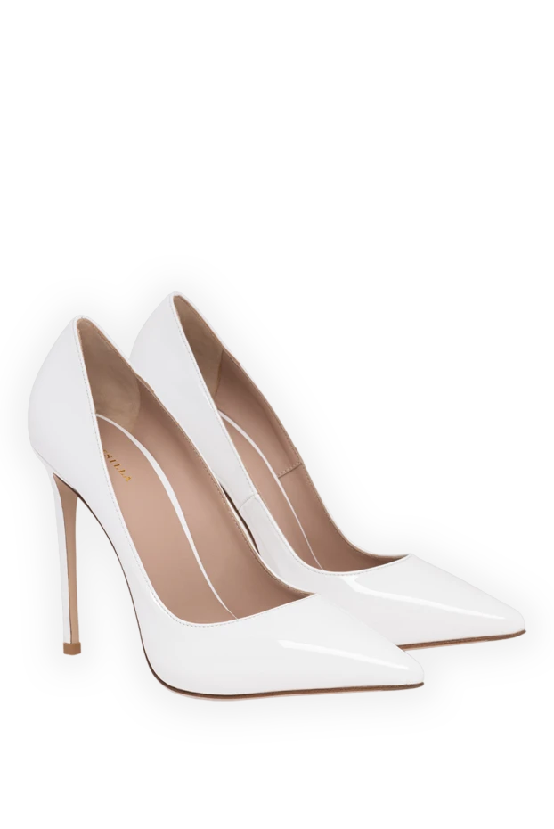 Le Silla white patent leather high heel pumps 194576 - photo 3