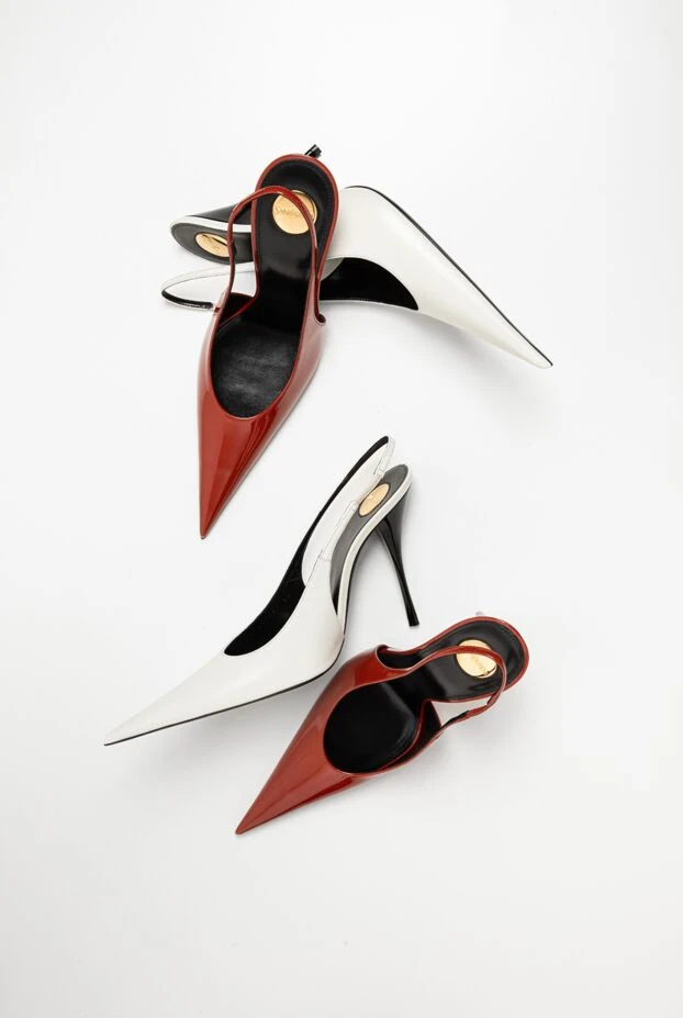 Saint Laurent white paris open toe pumps 194589 - photo 2