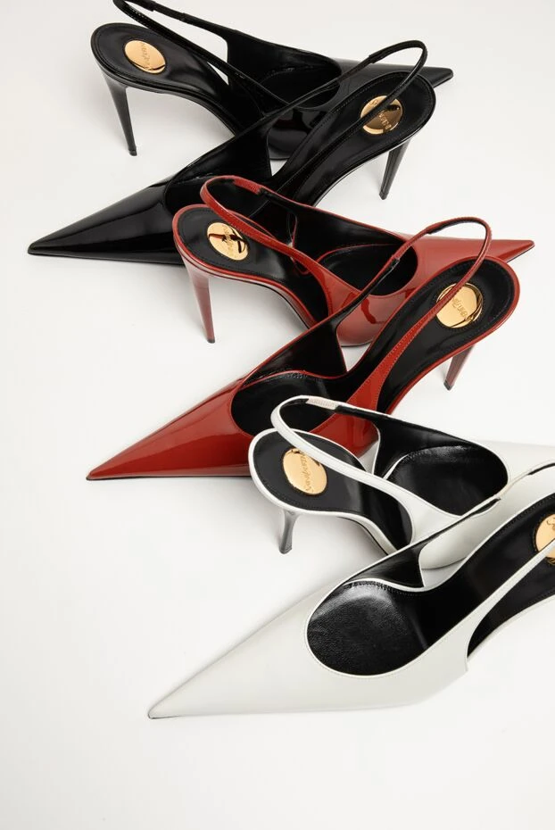 Saint Laurent guermantes red patent leather slingback pumps 194591 - photo 2