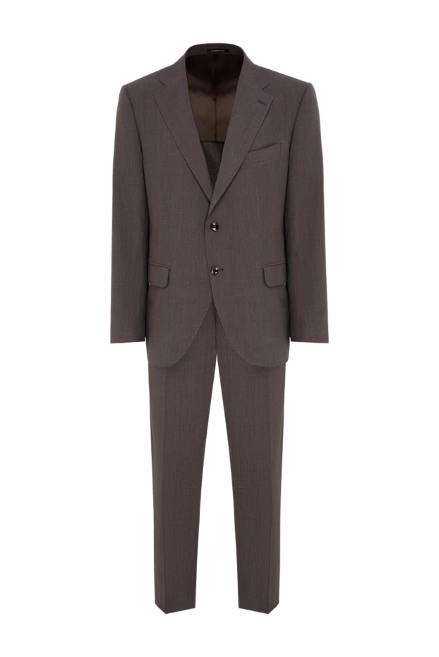 Sartoria Latorre single-breasted two-piece suit in coffee shade made of the finest wool 194602 - photo 1