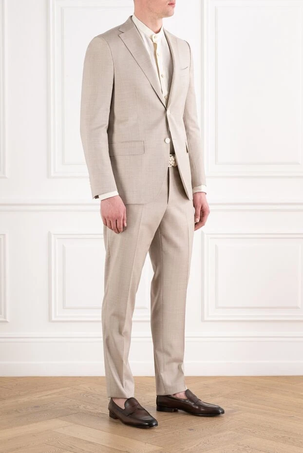 Sartoria Latorre men's lightweight beige two-piece wool suit 194609 - photo 3