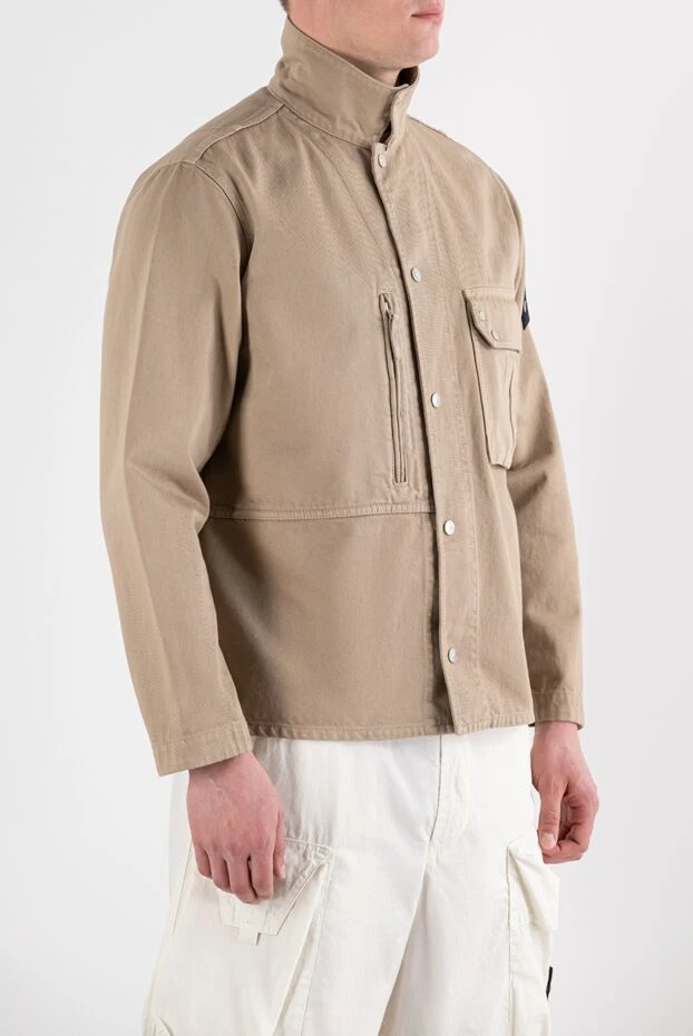 Stone Island бежевая куртка-овершот с асимметричными карманами 194628 - фото 3
