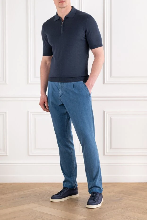Cesare di Napoli men's short sleeve zippered knit polo shirt 194653 - photo 2