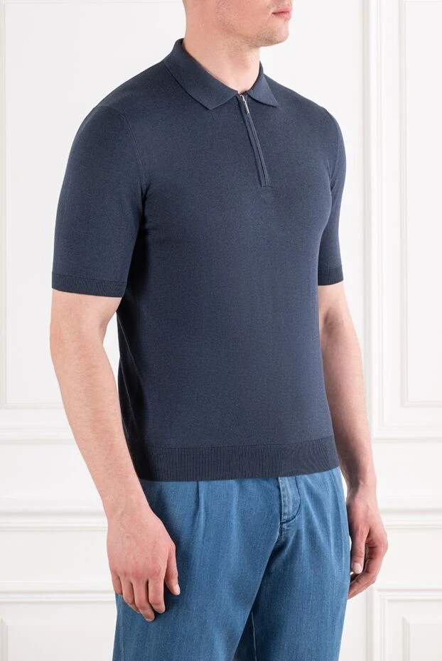 Cesare di Napoli men's short sleeve zippered knit polo shirt 194653 - photo 3