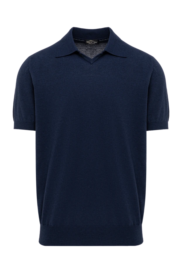 Cesare di Napoli dark blue cotton jersey polo shirt without buttons 194673 - photo 1