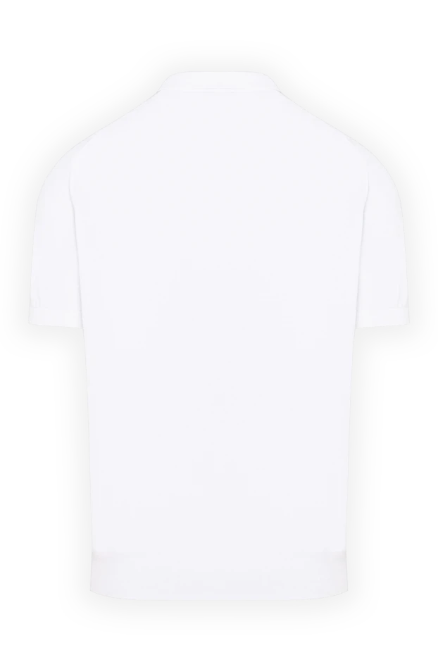 Cesare di Napoli snow-white cotton jersey polo shirt without buttons 194682 - photo 2