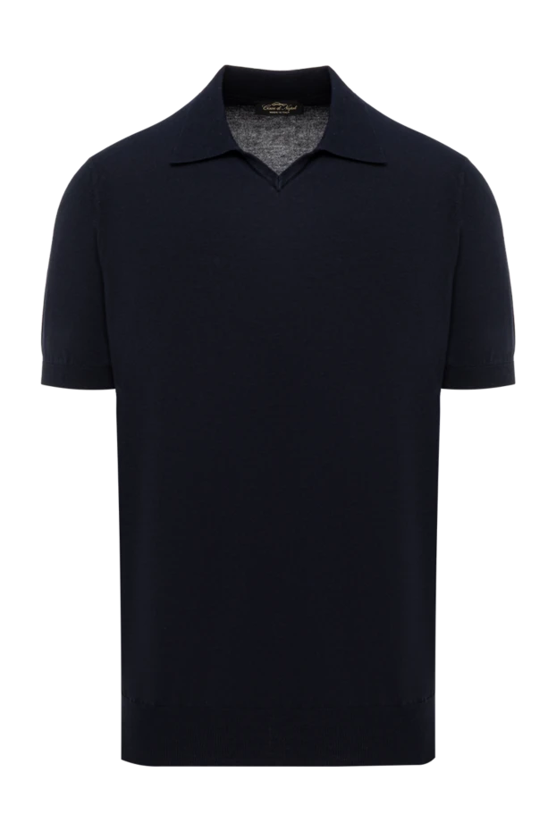 Cesare di Napoli blue cotton jersey polo shirt without buttons 194688 - photo 1