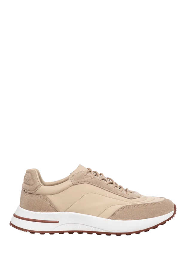 Loro Piana wind microfiber walking sneakers in beige 194691 - photo 1